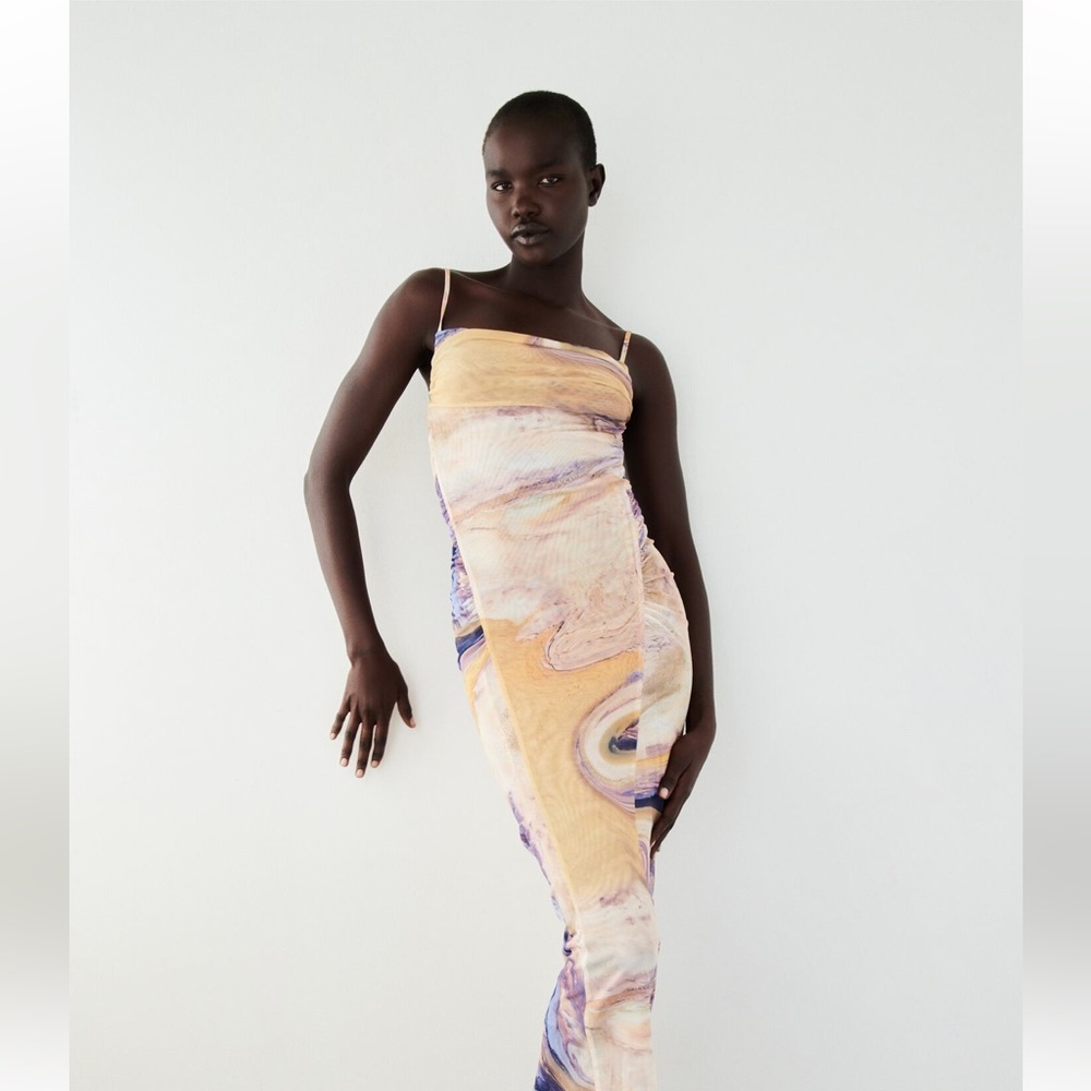 Zara draped tulle dress 0264/190 size small